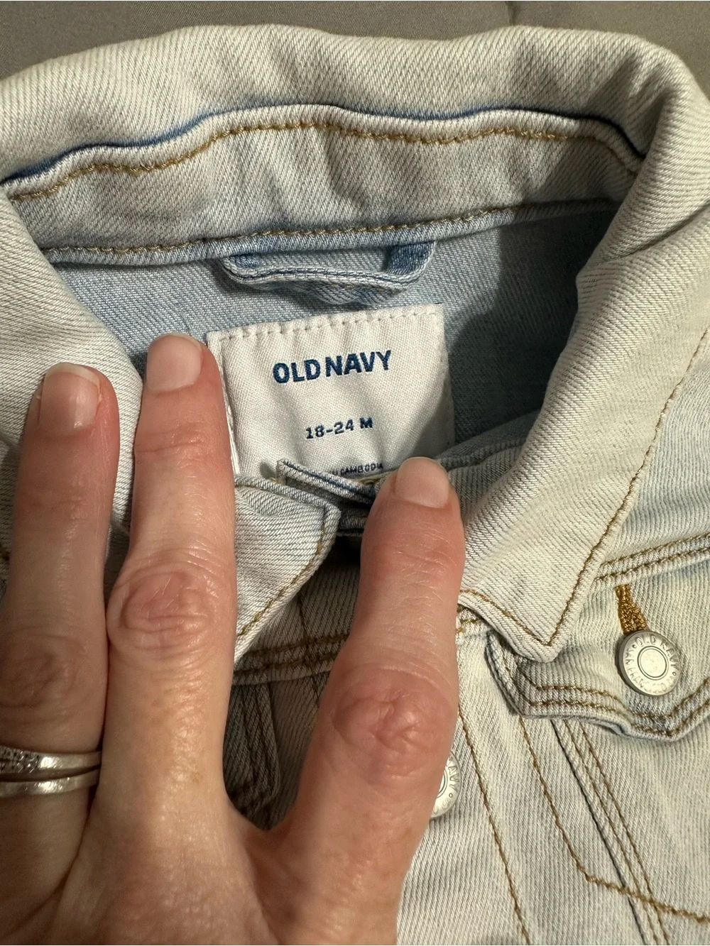 NWOT Old Navy Kids Light Wash Denim Jacket - 18-24 mos